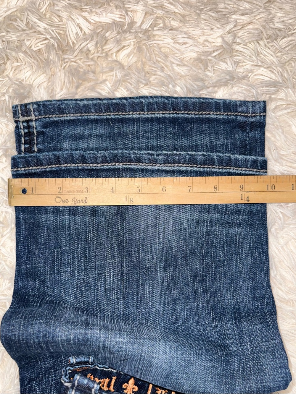 Rock Revival Men’s Denim Blue Jeans Relaxed Straight Echtar Size 36x30 - Picture 16 of 16